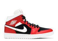 WMNS AIR JORDAN 1 MID "GYM RED BLACK"